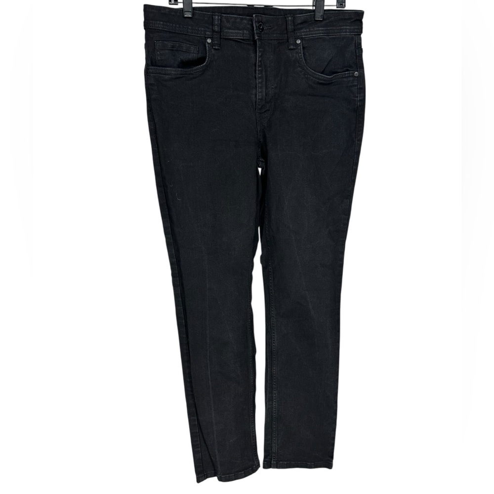 THE PERFECT JEAN NYC / Black Washed Out Slim Thick / W 33 L 30 - Picture 2 of 16